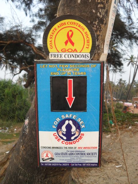Kondomautomat i Indien.