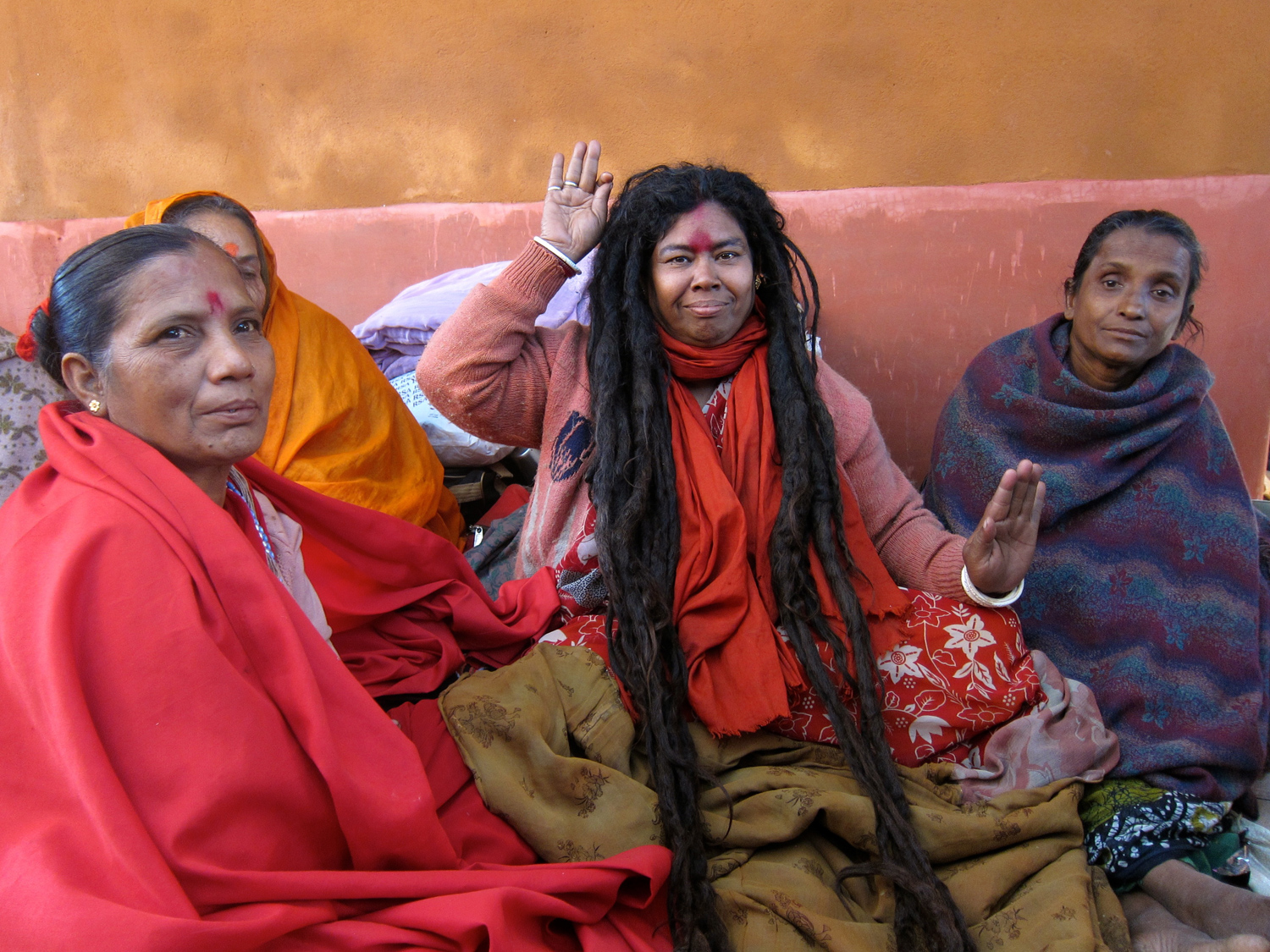 Kvinnlig Sadhu i Varanasi