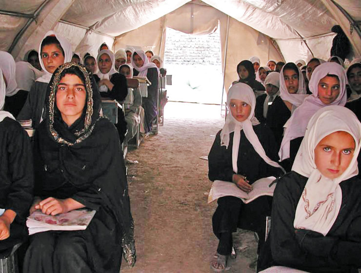 Skolflickor i Afghanistan