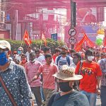 Indiska kommunister och allierade på väg till kampanjmöte