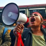 Aktivist i Kolkata protesterar mot Indiens nya medborgarskapslagar