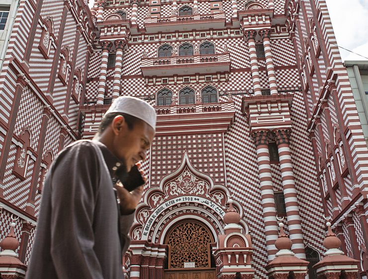 Moskén ami-Ul-Alfar i Colombo i juni 2022