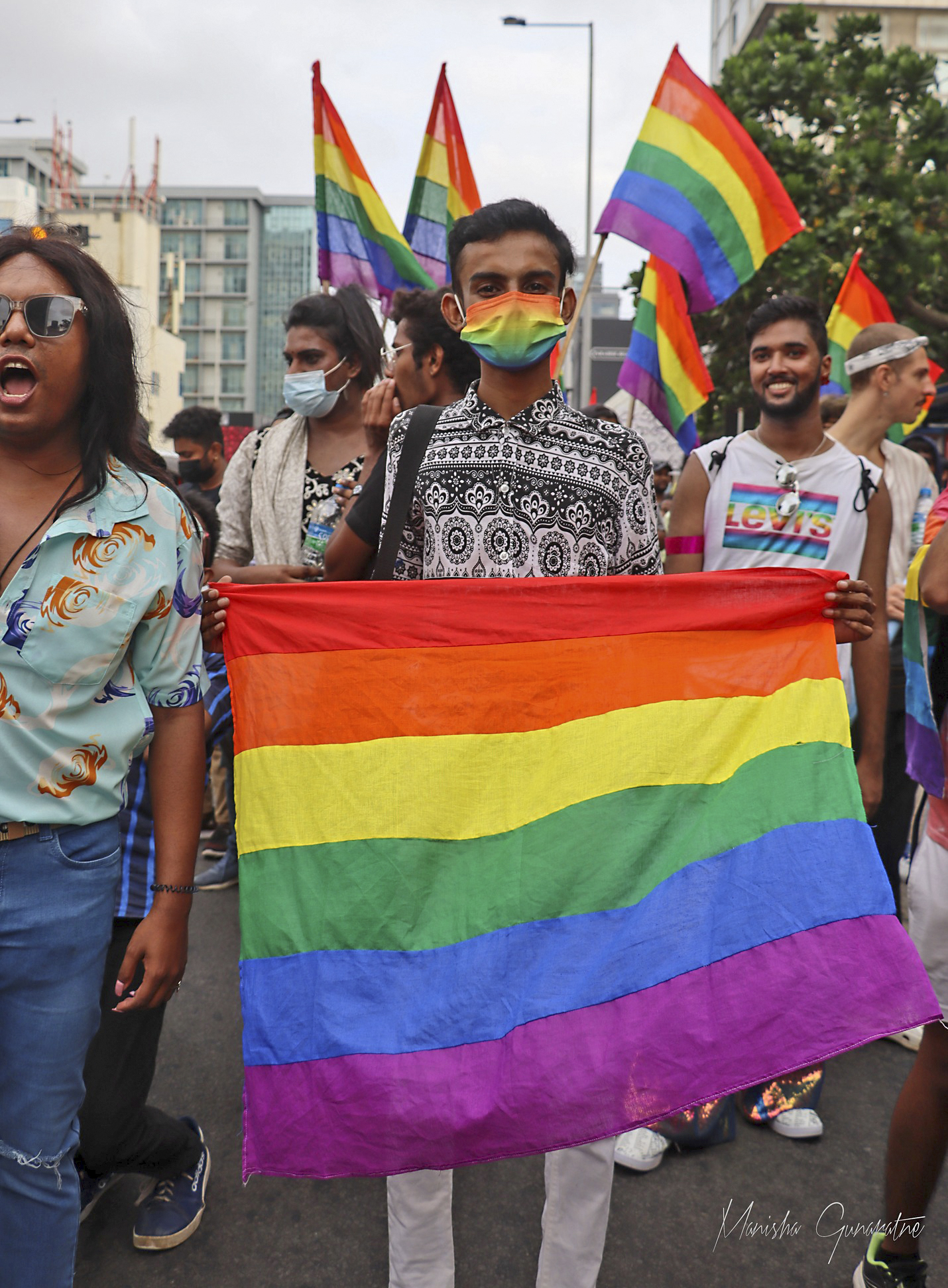 Deltagare i Freedom Pride Parade i Colombo i juni 2023.