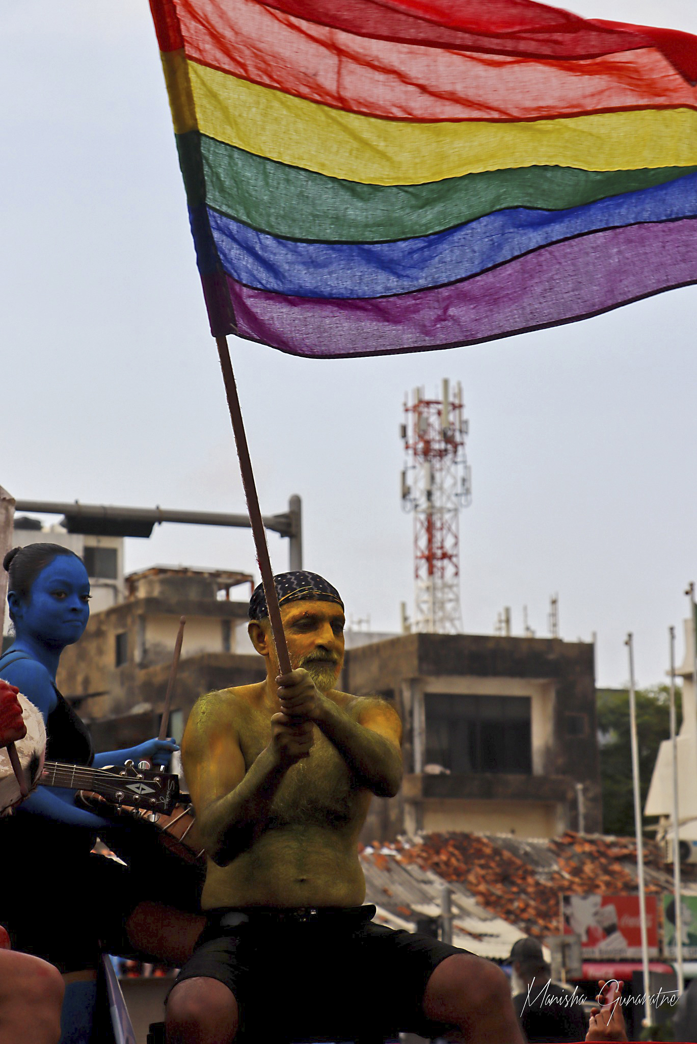 Deltagare i Freedom Pride Parade i Colombo i juni 2023.