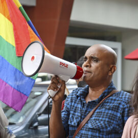 Deltagare i Freedom Pride Parade i Colombo i juni 2023.