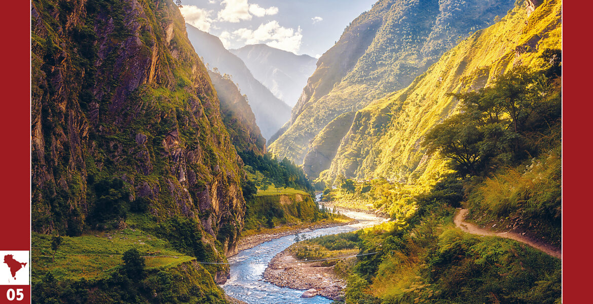 Nepalesiskt bergslandskap