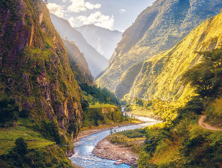 Nepalesiskt bergslandskap