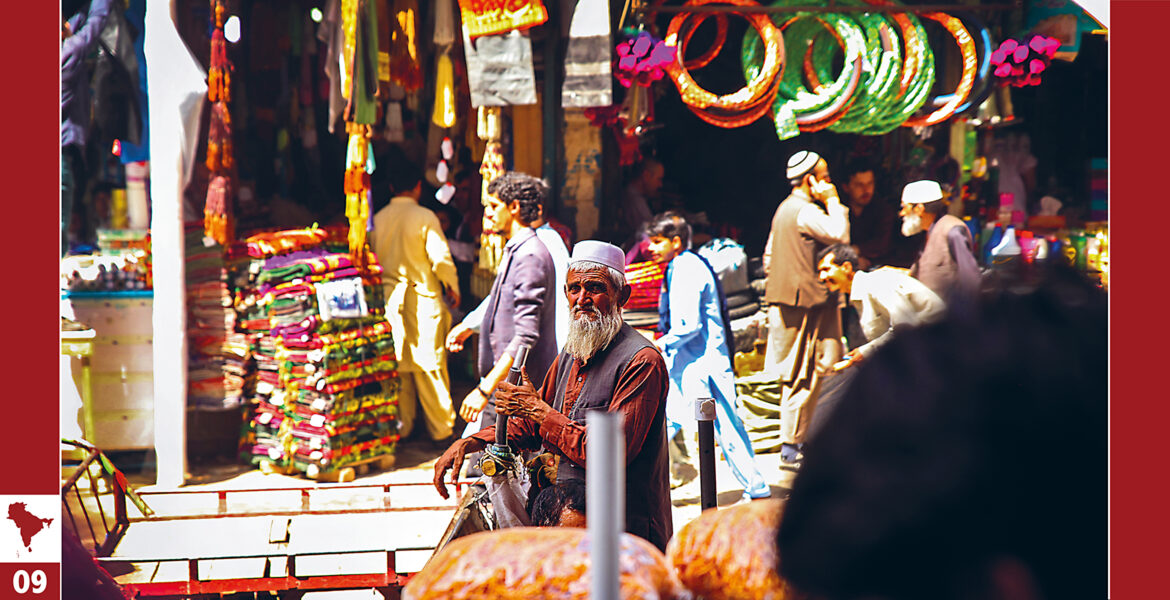 Marknaden ä'r en mötesplats i Afghanistan