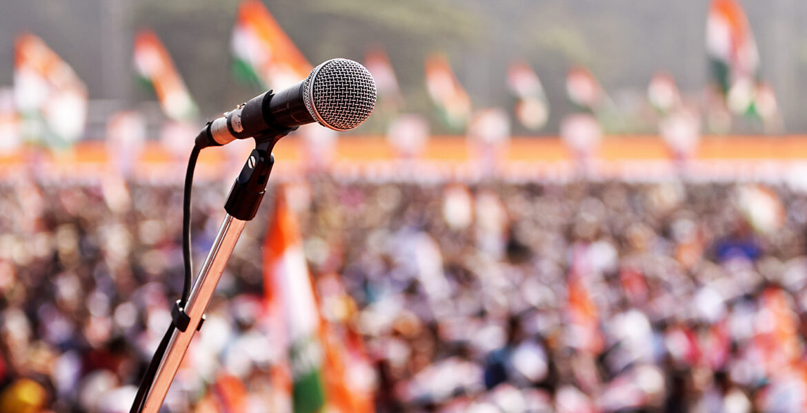 Politiskt möte i Indien