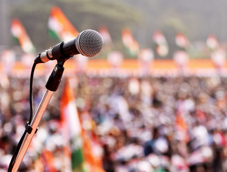 Politiskt möte i Indien