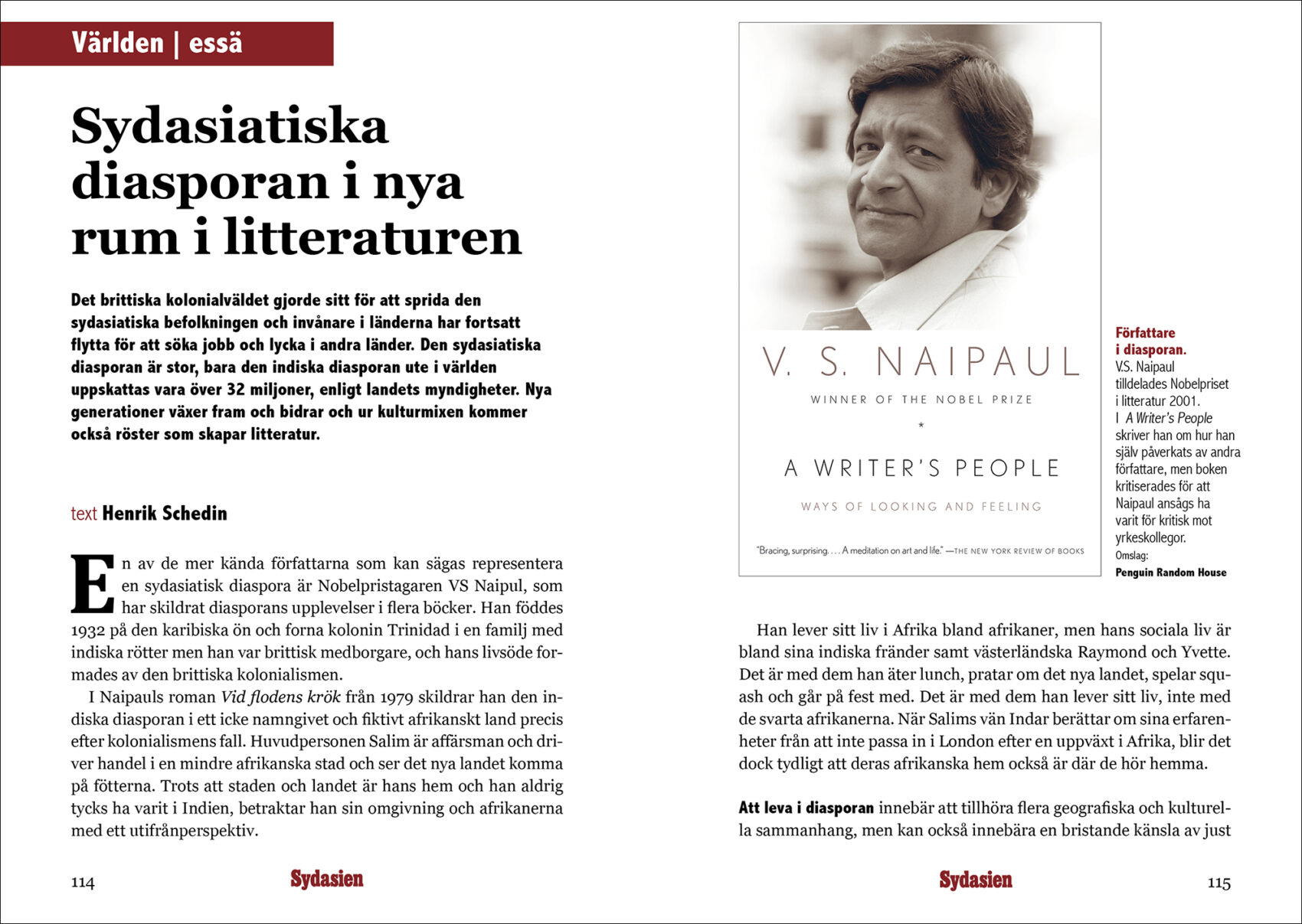 Henrik Schedins essä i boken Sidor av Sydasien – Sydasien i Sverige