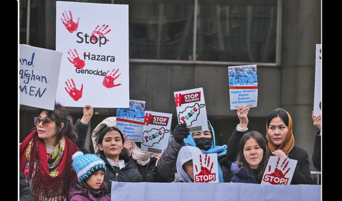 Demonstration i Toronto för att uppmärksamma situationen för hazarer i Afghanistan.