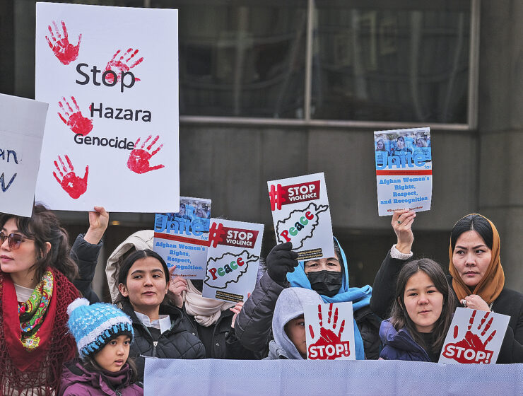 Demonstration i Toronto för att uppmärksamma situationen för hazarer i Afghanistan.