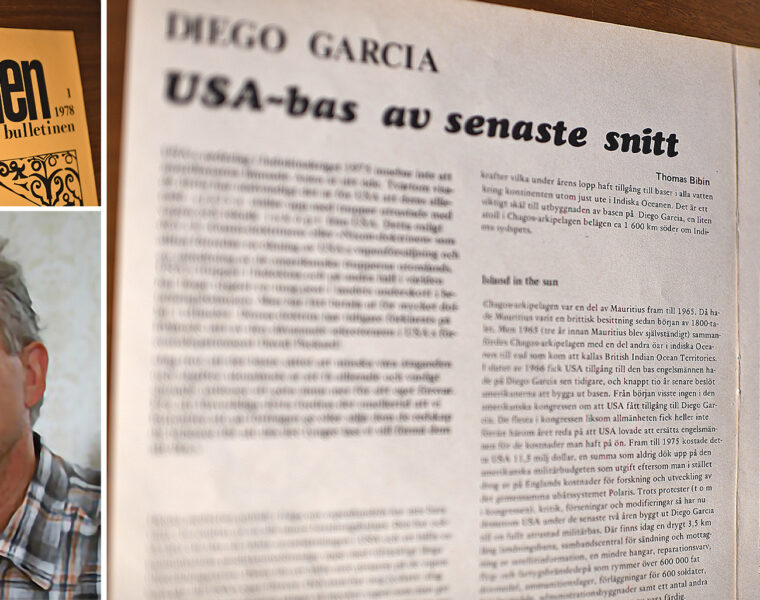 Thomas Bibins artikel ”Diego Garcia – USA-bas av senaste snitt” publicerades i Sydasien-bulletinen nr 1 1978.