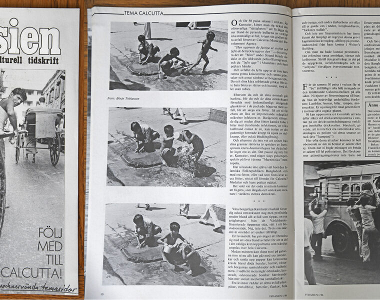 I Sydasien nr 1 1986 med tema Calcutta satte Jack Pregers text avtryck hos såväl redaktion som läsare.