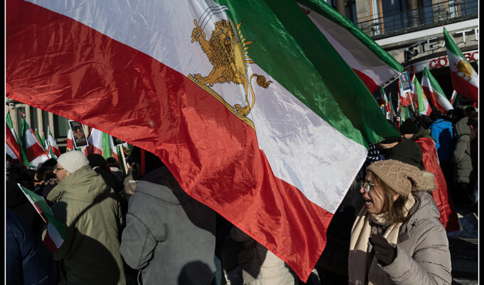 Demonstration i Göteborg 14 februari 2026 mot regimens massmord och förtryck i Iran – och för demokrati och frihet.