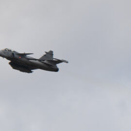 Två JAS 39 Gripen eskorterade premiärminister Modis plan in till Landvetter flygplats.