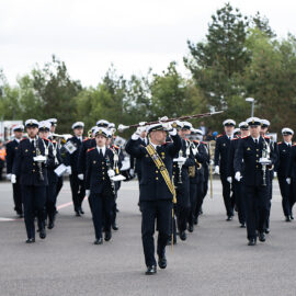 Hemvärnets musikkår spelade.