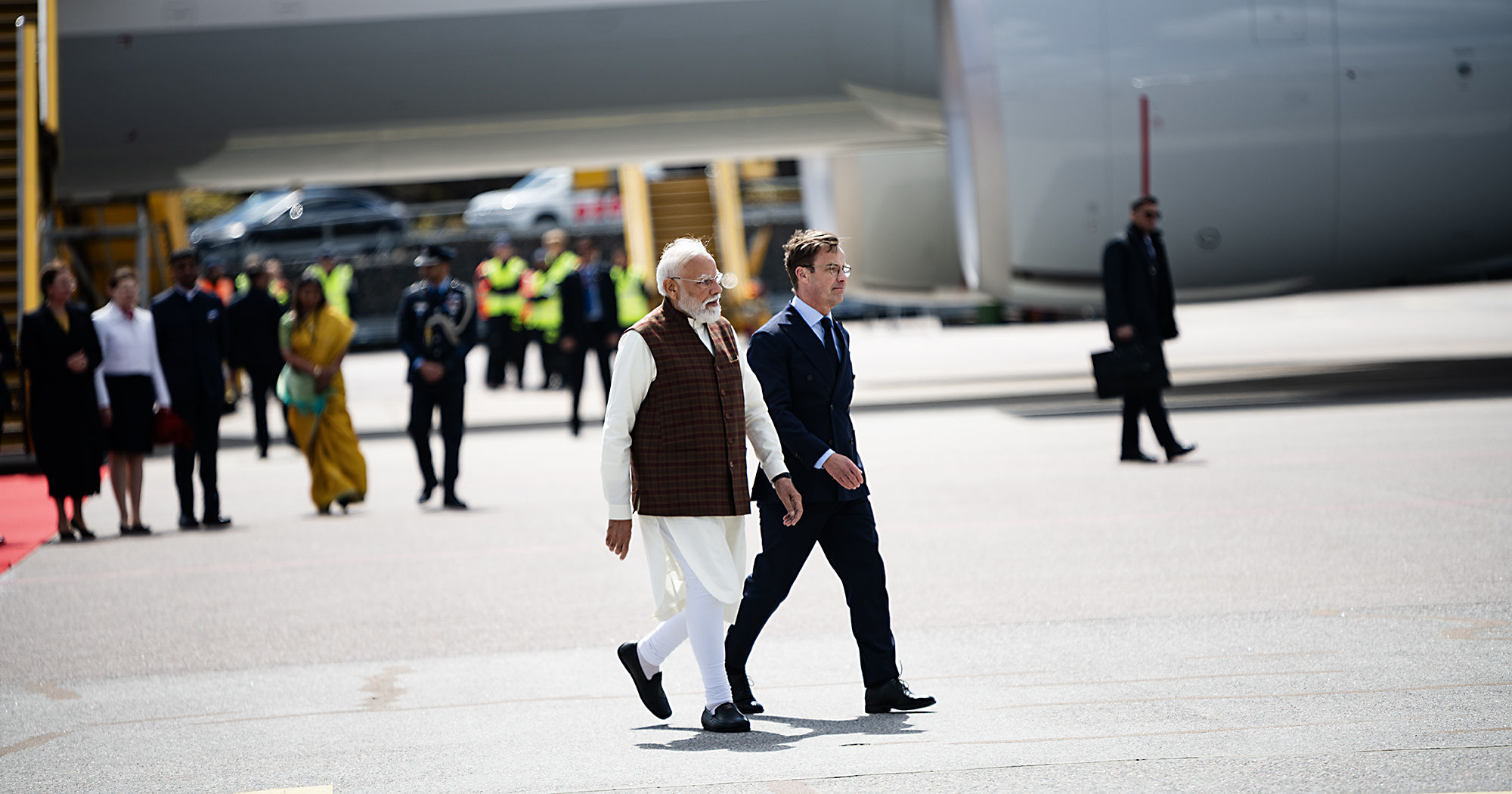 Narendra Modi och Ulf Kristersson.