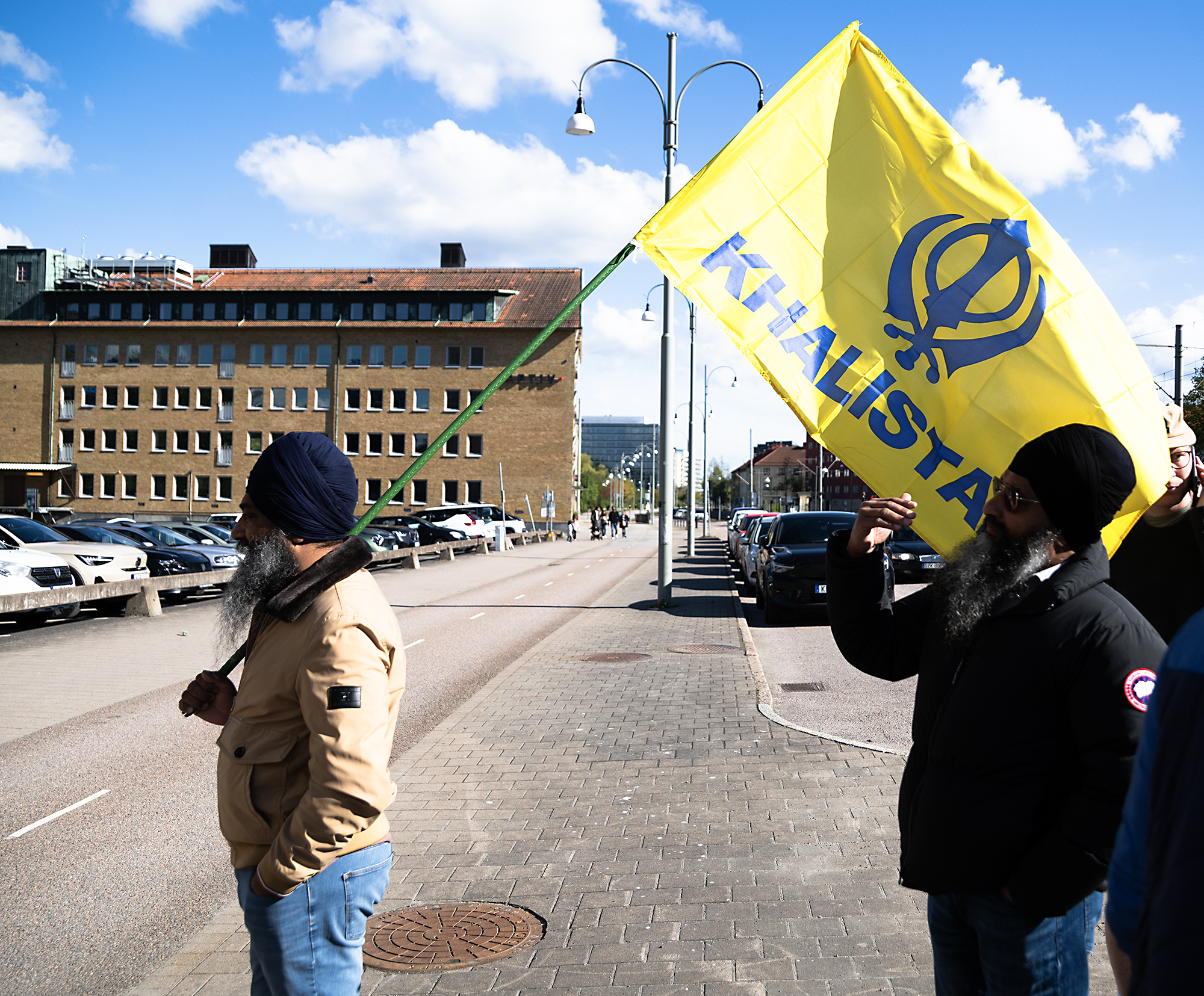 Röster höjdes för ett fristående Khalistan – sikher protesterade mot Modis besök.