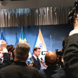 Ulf Kristersson svarade på frågor kring närmandet till Indien och relationerna som ska stärkas.