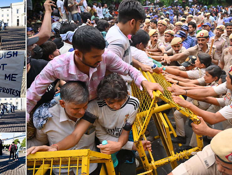 En gata vid MantarJantar i Delhi har använts för protester. I Göteborg samlades en grupp människor med rötter i Indien i en manifestation på Gustav Adolfs torg.